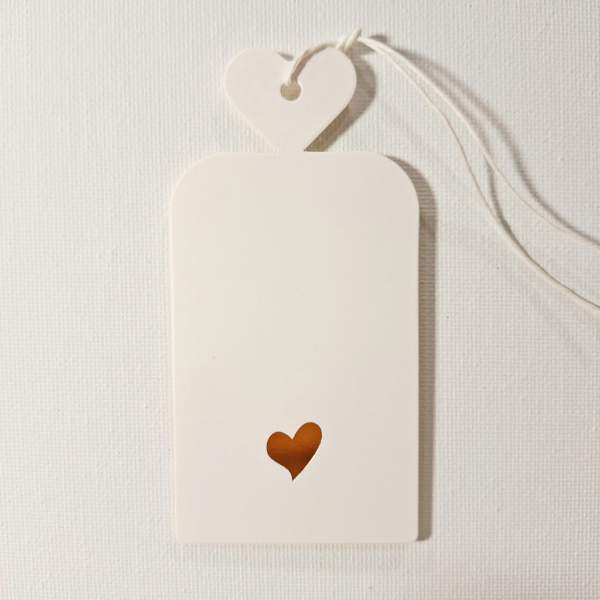 Zawieszka - złote serduszko - do wypisania - 10szt.