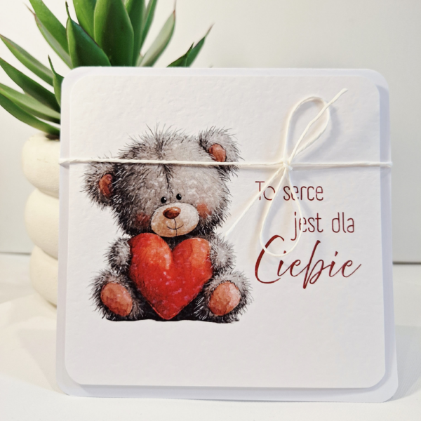 Kartka Okolicznościowa - To serce jest dla Ciebie - Walentynki