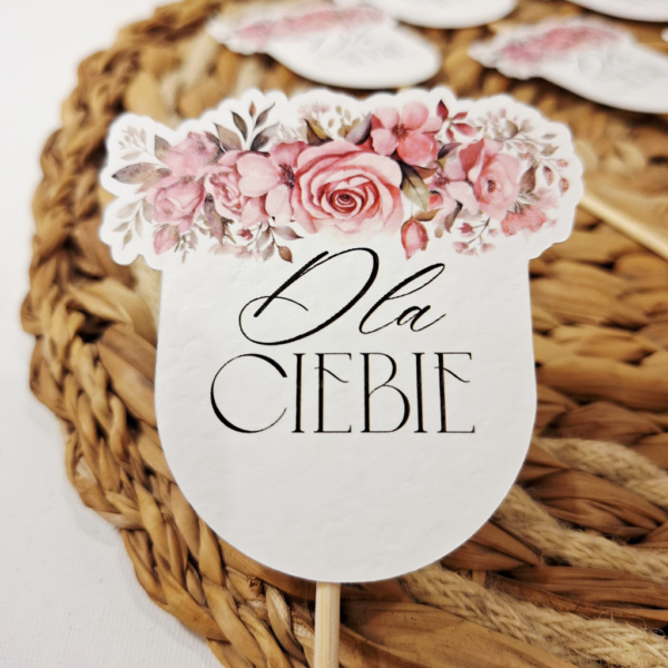 Pik - Topper - Dla Ciebie - 6 szt. - róże