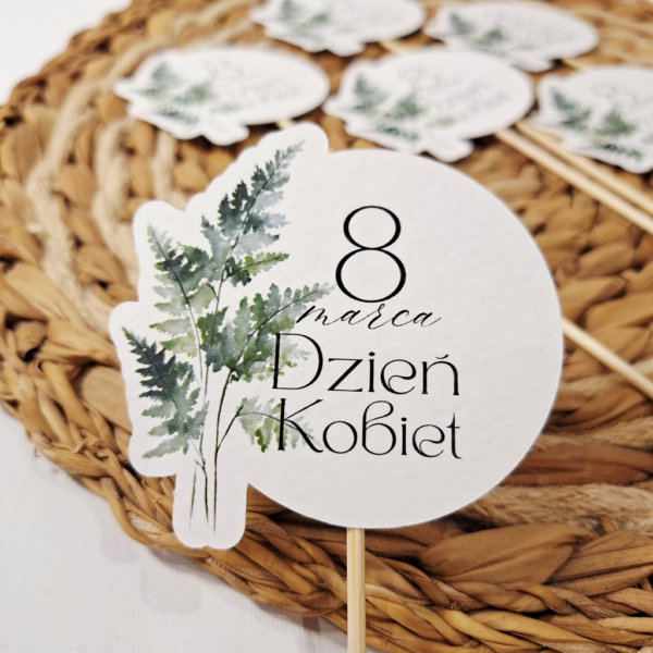 Pik - Topper - 8 marca Dzień kobiet - 6 szt. - paproć