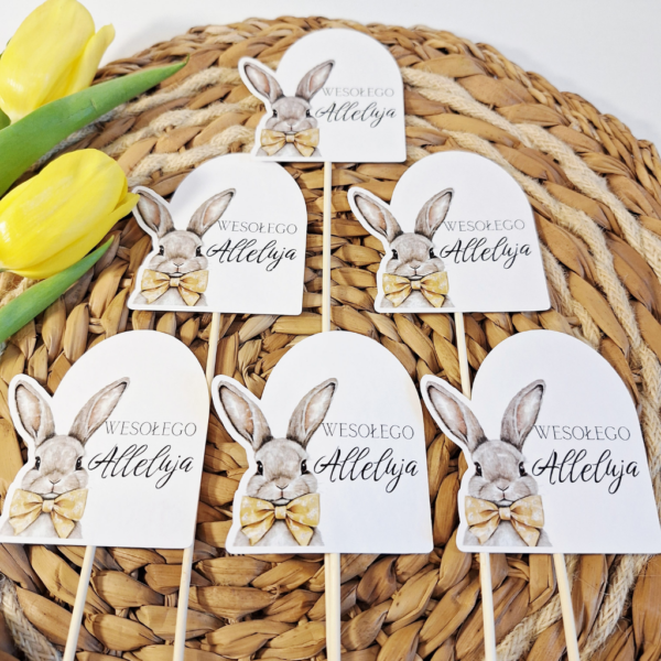 Pik - Topper - Wesołego Alleluja - 6 szt. - zając