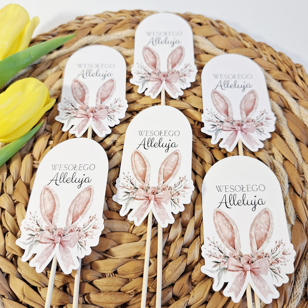 Pik - Topper - Wesołego Alleluja - 6 szt. - uszy