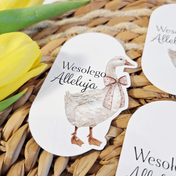 Plakietka - Wesołego Alleluja- 6szt - gąska