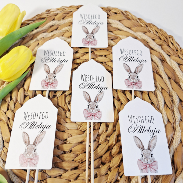 Pik - Topper - Wesołego Alleluja - 6 szt. - zając