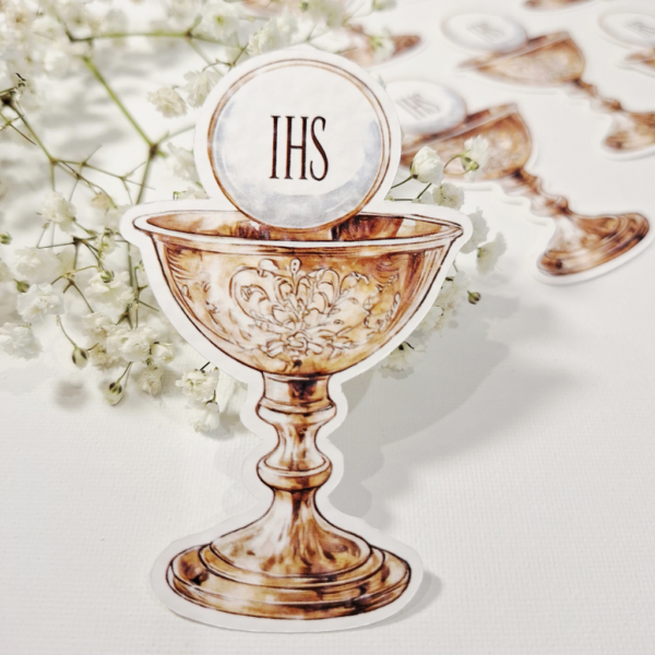 Plakietki- Kielich IHS 12szt. p.