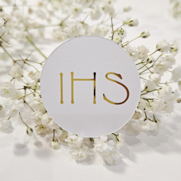 Plakietki- IHS złocony 10 szt. p. - mały