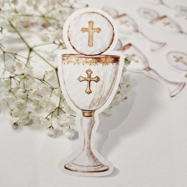 Plakietki- Kielich IHS 9 szt. p.