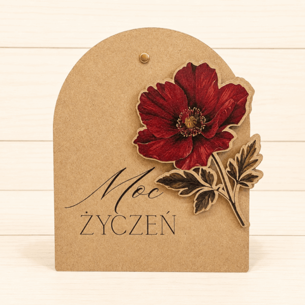 Kartka Okolicznościowa - premium - Moc życzeń - mak