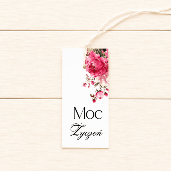 Zawieszka - Moc życzeń 6szt. - róż