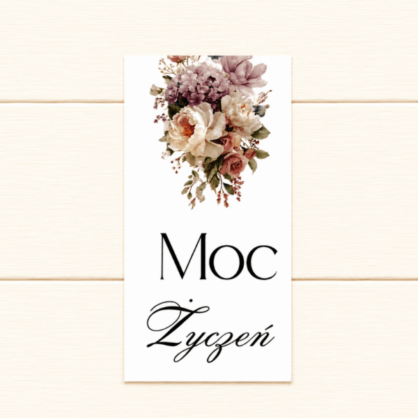 Plakietka - Moc życzeń 6szt - fiolet