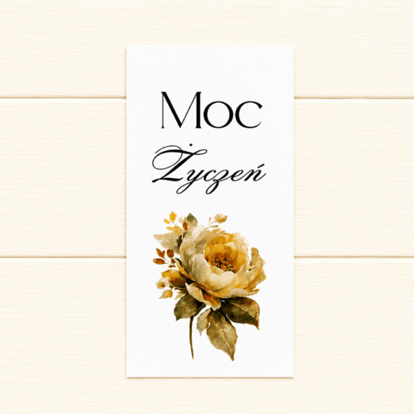 Plakietka - Moc życzeń 6szt - piwonia
