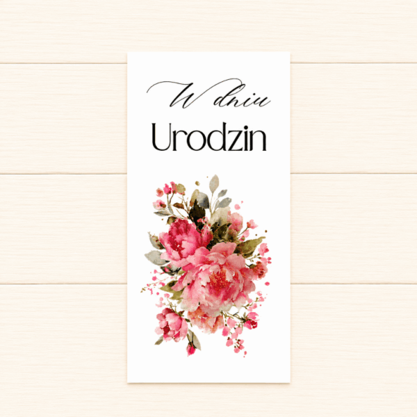 Plakietka - W dniu urodzin 6szt - bukiet