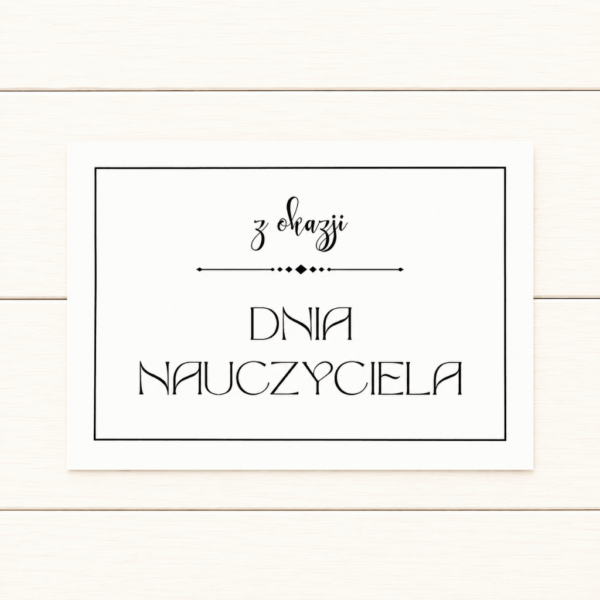 Plakietka 8szt. - Z okazji Dnia Nauczyciela - ramka